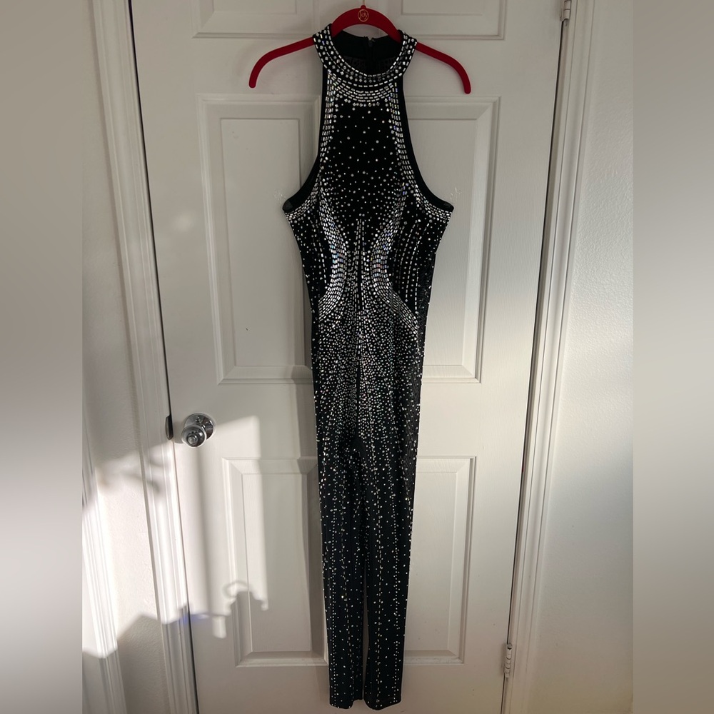 Sequin Black Jumpsuit